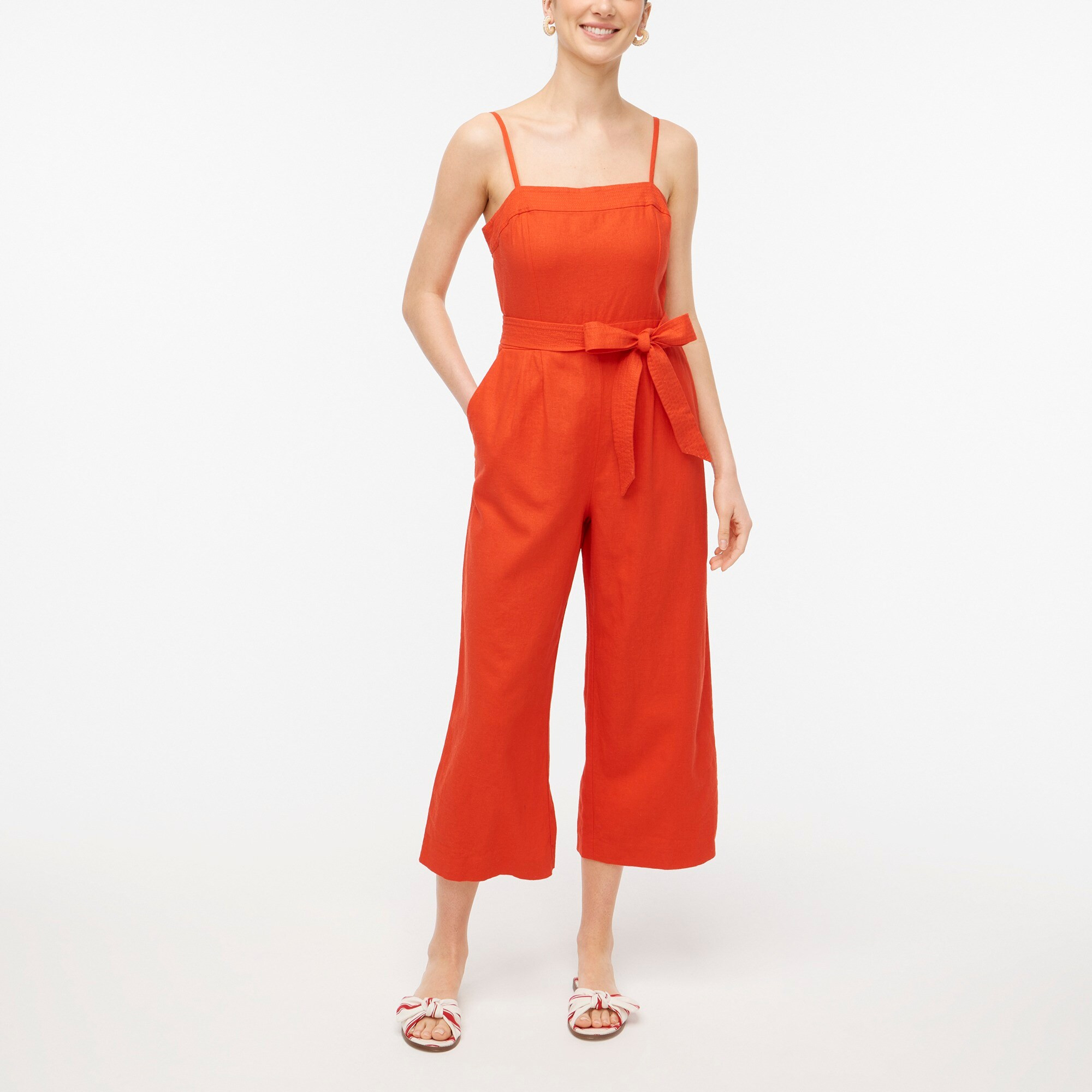 Linen-blend jumpsuit | J.Crew Factory