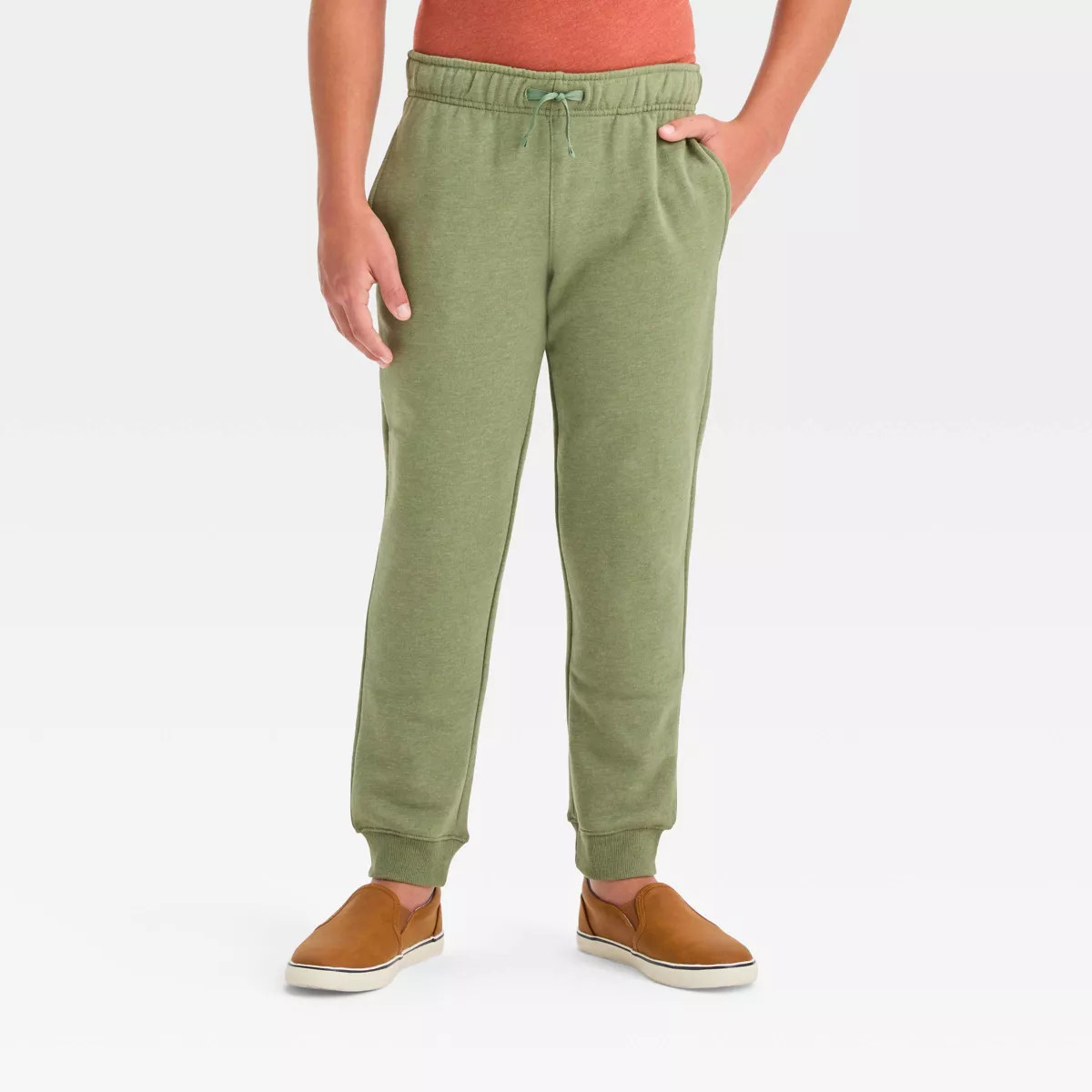 Boys' Fleece Jogger Pants - Cat & Jack™ Green S | Target