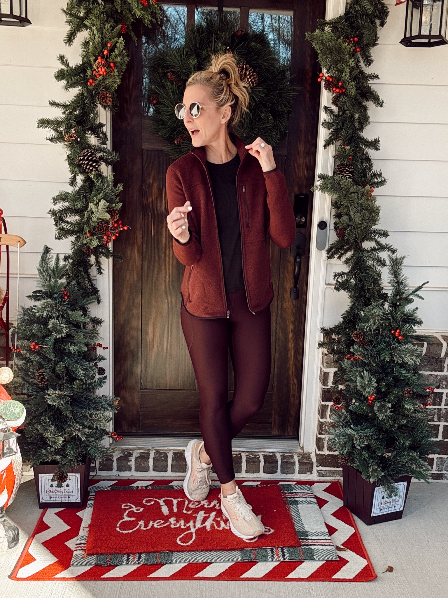 Old Navy active wear is on sale – hot deal – just in time for the new year- this fleece knit zip jacket is less than $25- worn over this seamless top and sports bra less than $30 - stock up on savings and cute new arrivals to get you ready to meet your new years goals! 

#LTKFindsUnder50 #LTKActive #LTKFitness