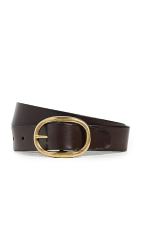 Madewell Women's Oval Buckle Belt, Coffee Bean, Brown, M | Amazon (US)