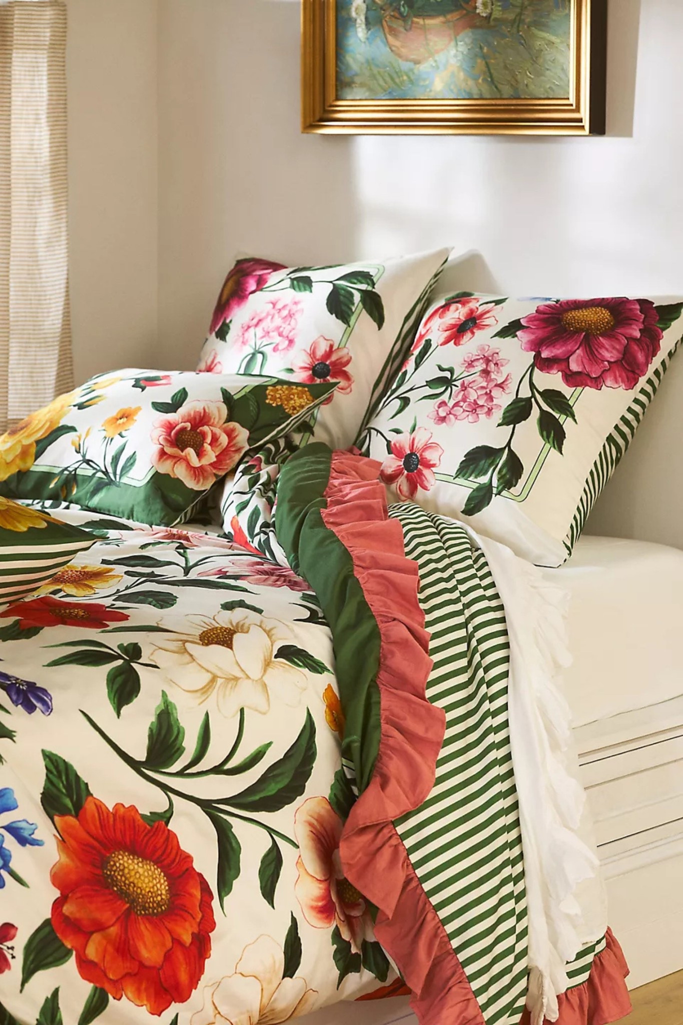 Reversible Floral and Stripe Ruffle Bedding at Anthropologie 

reversible bedding, floral and stripe bedding, Anthropologie bedding, ruffle bedding set, boho bedding, feminine bedding, cozy bedroom decor, reversible duvet cover, stripe and floral combo, Anthropologie home, stylish bedding, chic bedroom inspo, romantic bedding, shabby chic style, soft ruffle bedding, floral duvet set, stripe comforter, two-in-one bedding, spring bedroom refresh, layered bedding look, colorful bedding ideas, reversible ruffle comforter

#LTKHome