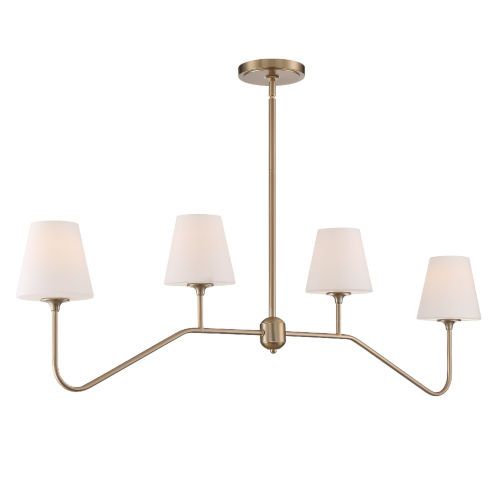 Crystorama Lighting Group Keenan Vibrant Gold 48 Inch Four Light Chandelier Kee A3004 Vg | Bellac... | Bellacor
