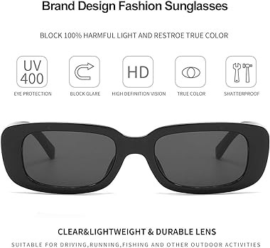 Dollger Rectangle Sunglasses for Women Men Trendy Retro Fashion Sunglasses UV 400 Protection Squa... | Amazon (US)