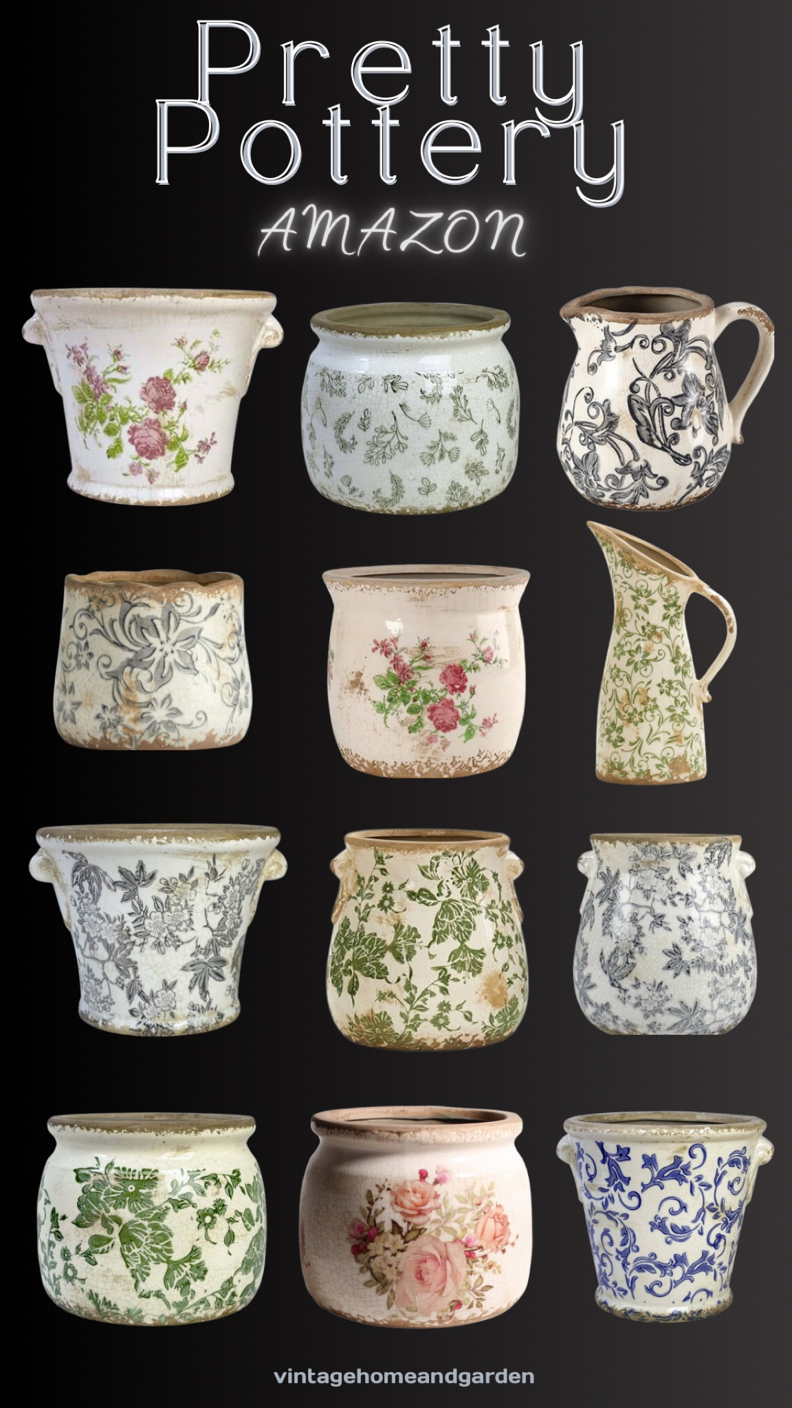 Pretty Vintage look ceramic Flower Pots from Amazon🤍
#flowerPots #vintageflowepots

#LTKSeasonal #LTKFindsUnder50 #LTKHome