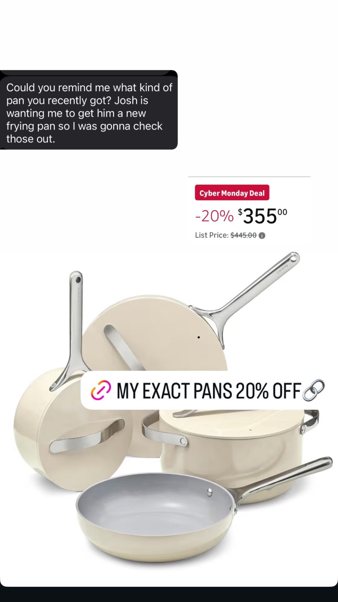 Caraway non stick no PFA pans!! Love 