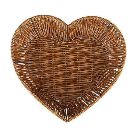 Mlkoz Valentines Day Decor, Heart Shaped Plastic Imitation Vines Storage Basket - Fruit And Vegetable Storage Basket - Snack And Candy Tray - Bread Basket - Multi Functional Storage Tray | Walmart (US)