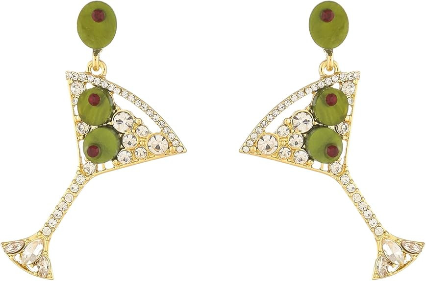 MADISON TYLER Cute Dangle Earrings for Woman | Trendy Fun Statement Cocktail Earrings | Rhineston... | Amazon (US)
