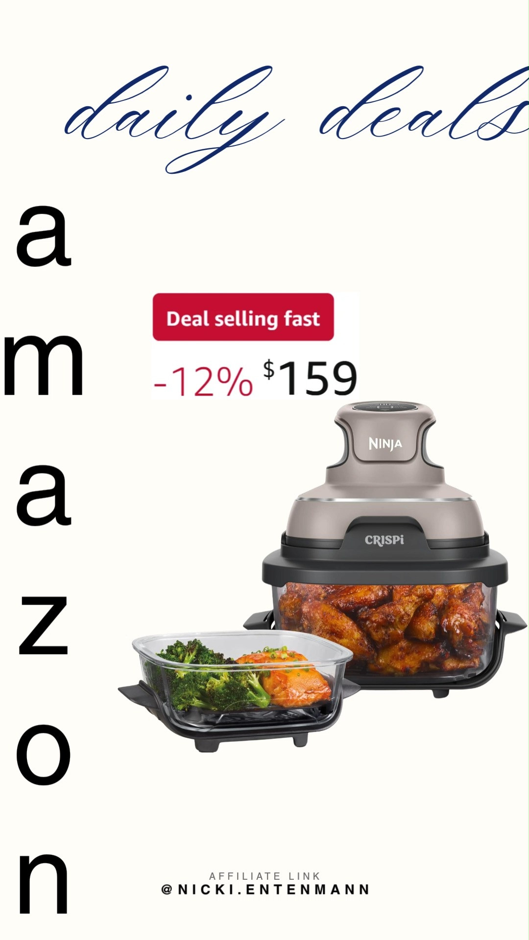 Ninja Crispi 4‑in‑1 Glass Air Fryer makes cooking smarter with crisp results and versatile functions that fit everyday meals. Healthy flavors and quick prep turn kitchen time into pure joy. 🍗🥦✨  

#NinjaAirFryer #GlassAirFryer #KitchenAppliances #HealthyCooking #HomeChef #CookingMadeEasy #MealPrep #SmartKitchen #CrispyDelights #FoodieFavorites 

 #LTKfoodie #LTKHome #LTKSaleAlert