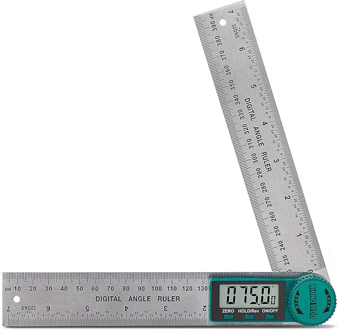 Digital Angle Finder Protractor, Angle Finder Ruler with 7inch/200mm, Angle Measuring Tool for Wo... | Amazon (US)