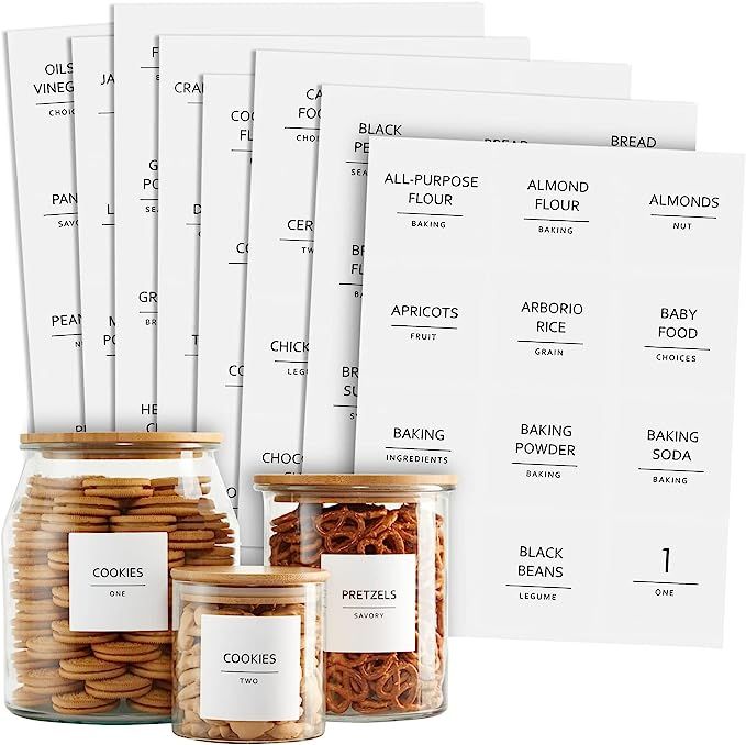Amazon.com: Talented Kitchen 144 Fine Line Pantry Organization Labels for Food Storage Containers... | Amazon (US)