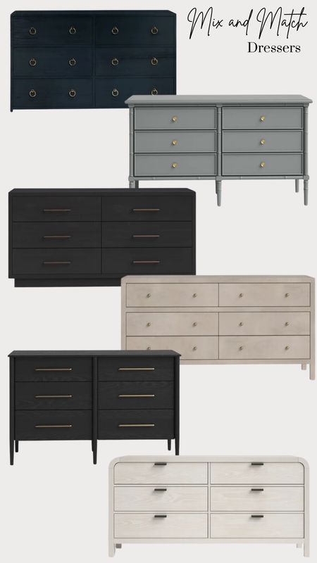 Joss & Main mix and match dressers. Different colors, styles, sizes.

#LTKhome
