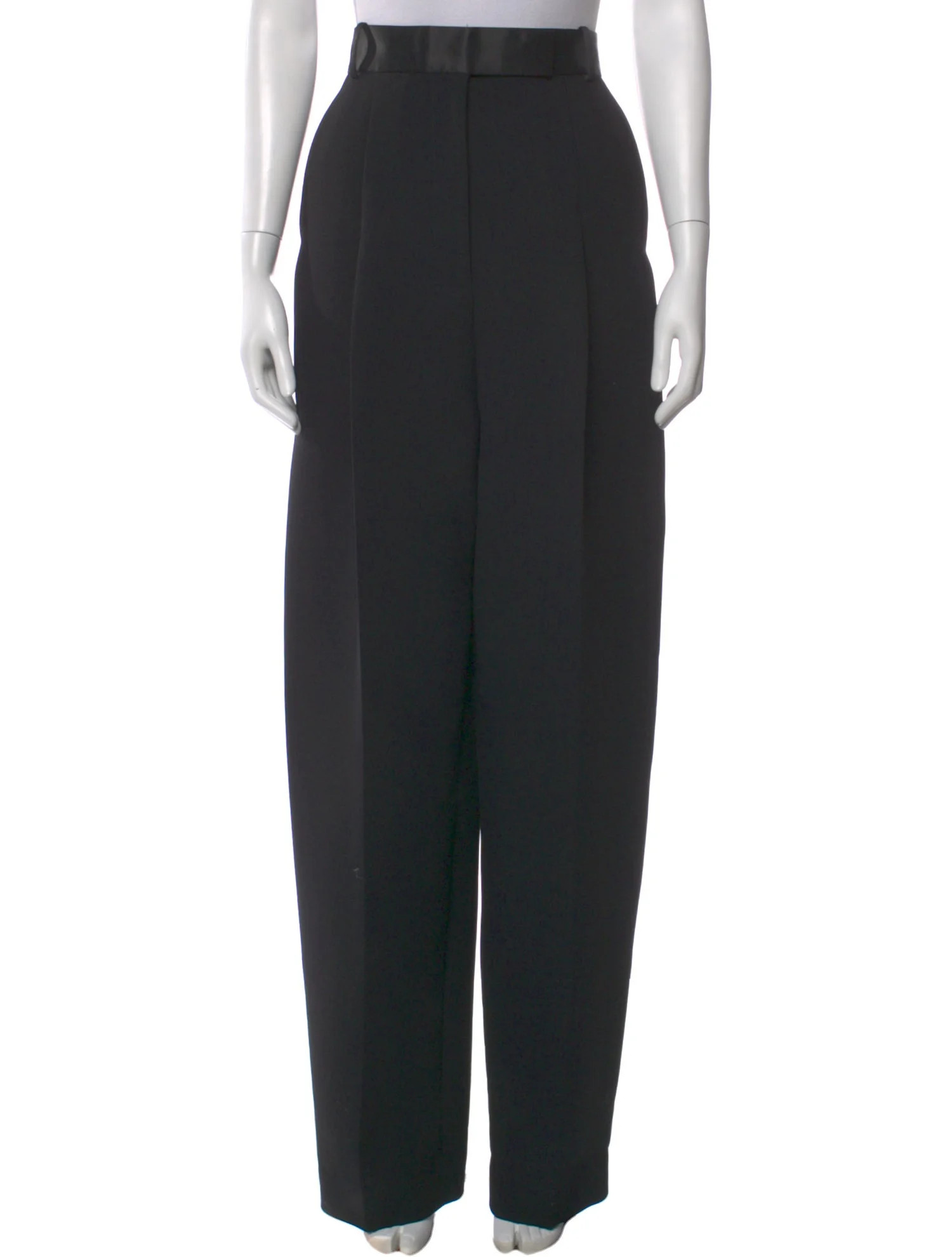 Khaite Wide Leg Pants - 16.25" Rise, Black Pants, Clothing - KHAIT93745 | The RealReal | The RealReal