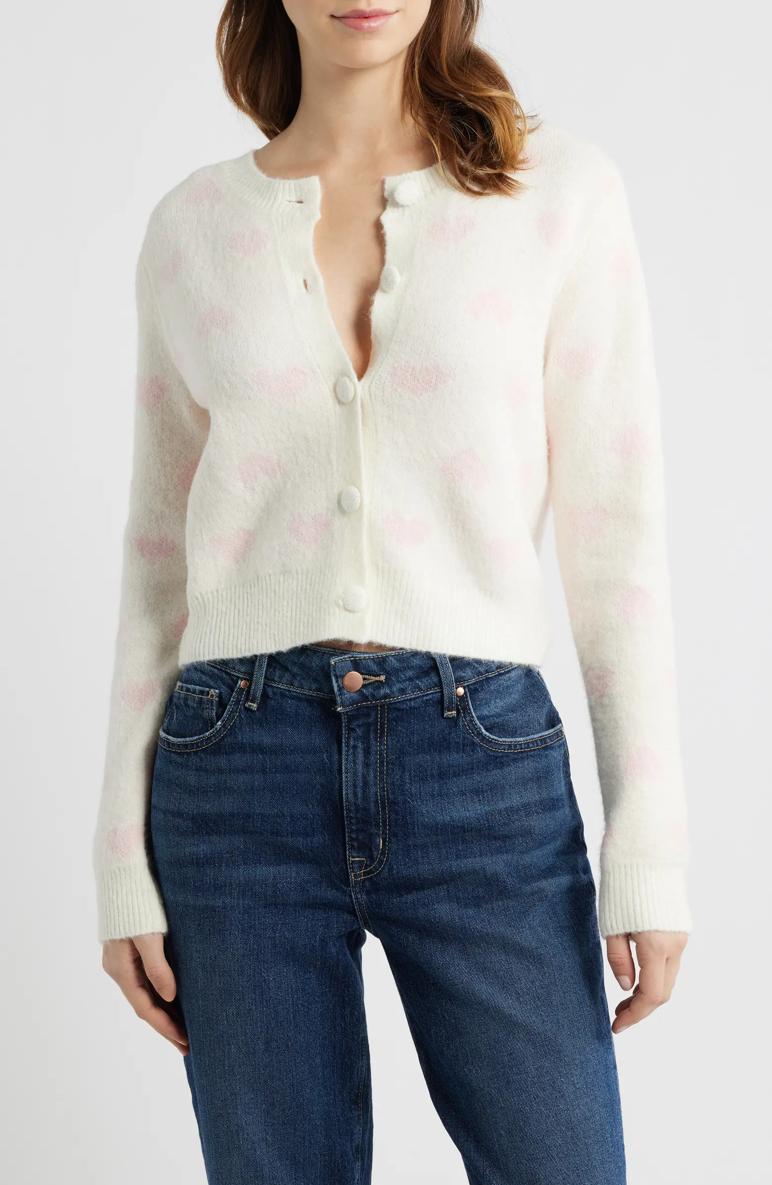Heart Jacquard Cardigan | Nordstrom