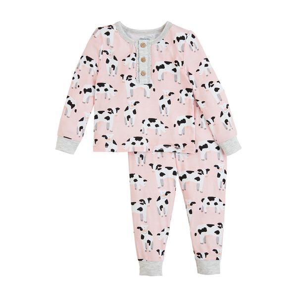 Pink Cow Toddler Pajamas | Mud Pie