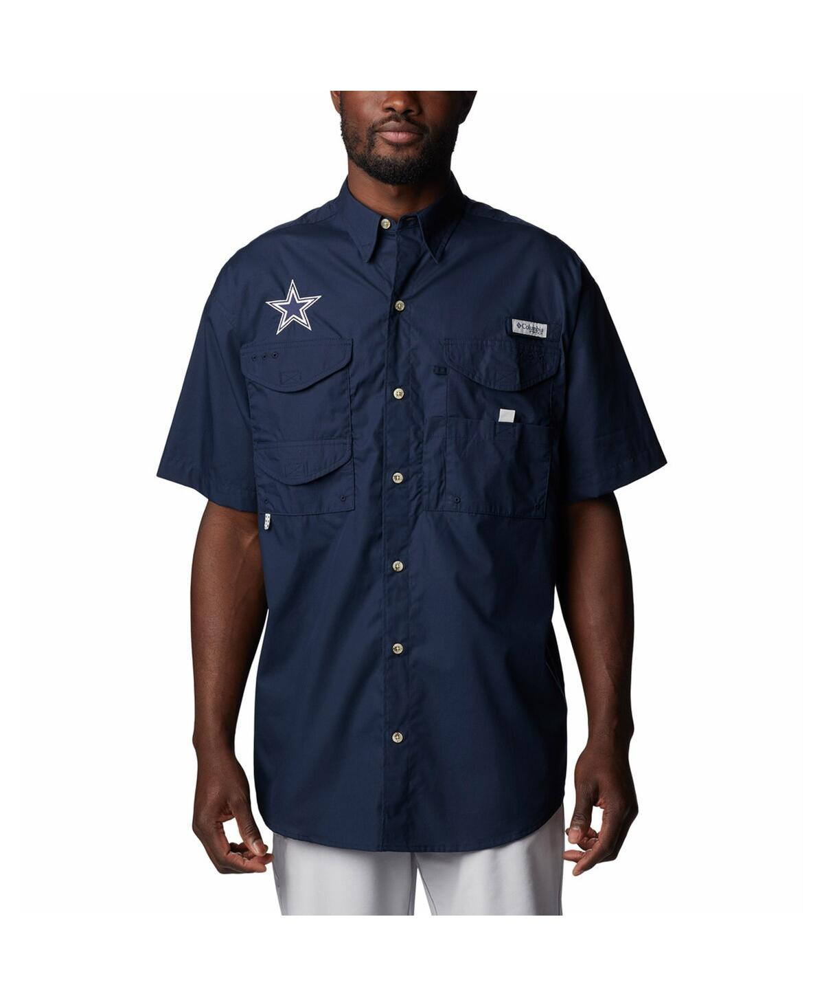 Men's Columbia Navy Dallas Cowboys Bonehead Team Button-Up Shirt - Navy | Macy's