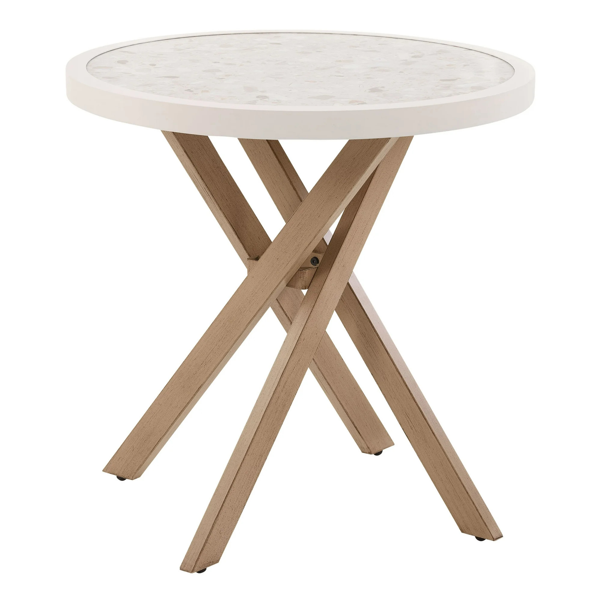 Better Homes & Gardens Paige 27" Round Outdoor Tile Top Bistro Table, White | Walmart (US)