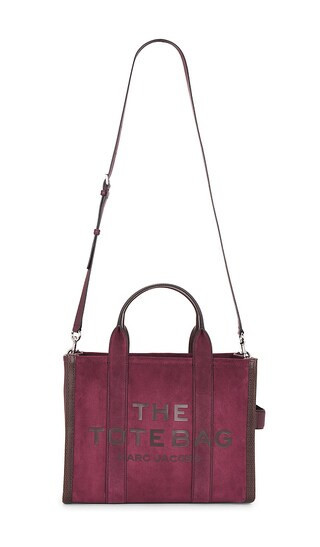 Marc Jacobs The Suede Medium Tote Bag in Burgundy. | Revolve Clothing (Global)