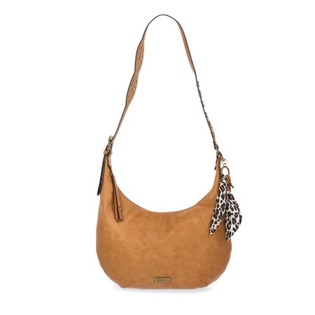 Jessica Simpson Women's Daphne Faux Leather Hobo Handbag, Wheat | Walmart (US)