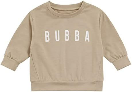 Kid Baby Girls Boys Crewneck Sweatshirt Bubba/SIS Long Sleeve Pullover Tops Oversized Sweater Shirts | Amazon (US)