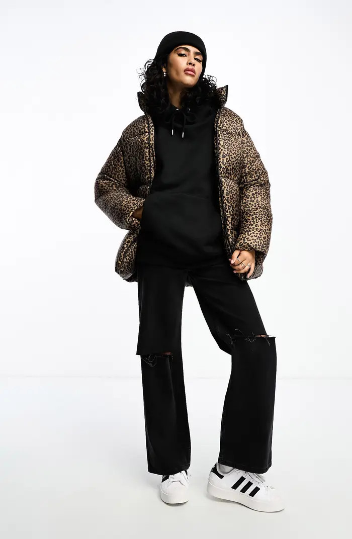 ASOS DESIGN Animal Print Puffer Jacket | Nordstrom | Nordstrom