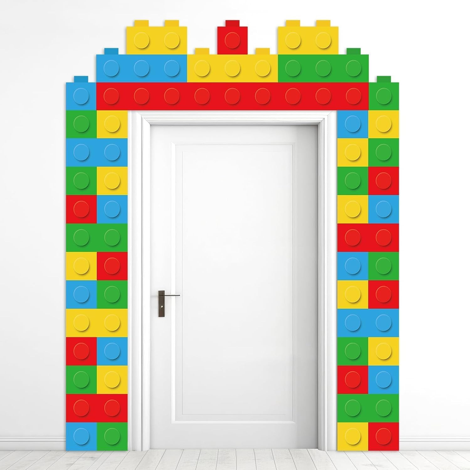 3 PCS Building Block Birthday Decorations Building Bricks Door Banner | Amazon (US)
