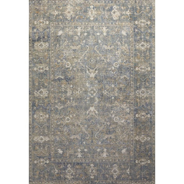 Rosemarie ROE-03 Sand/Lagoon Area Rug | Rugs Direct