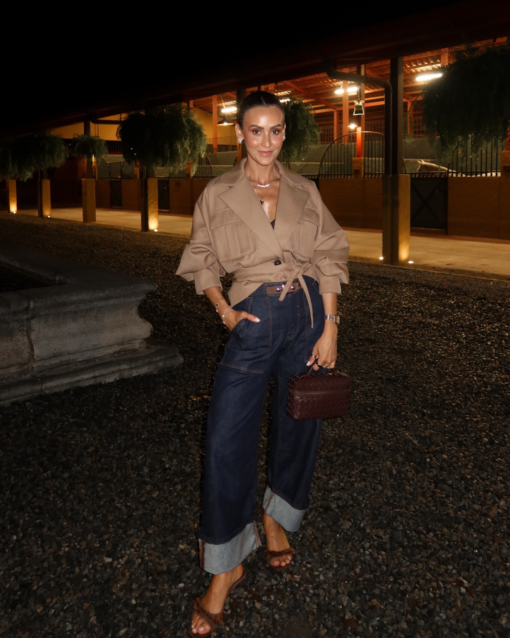 Carpenter jeans (25) crop trench (xs - fits oversized!) styled with sandals and a tee for a dinner out! 
Date night outfit 

#LTKSeasonal #LTKOver40 #LTKootd