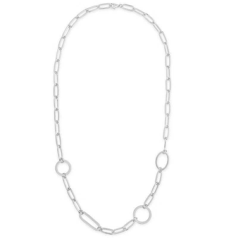 SHINE by Sterling Forever Mixed Link Chain Necklace | Target