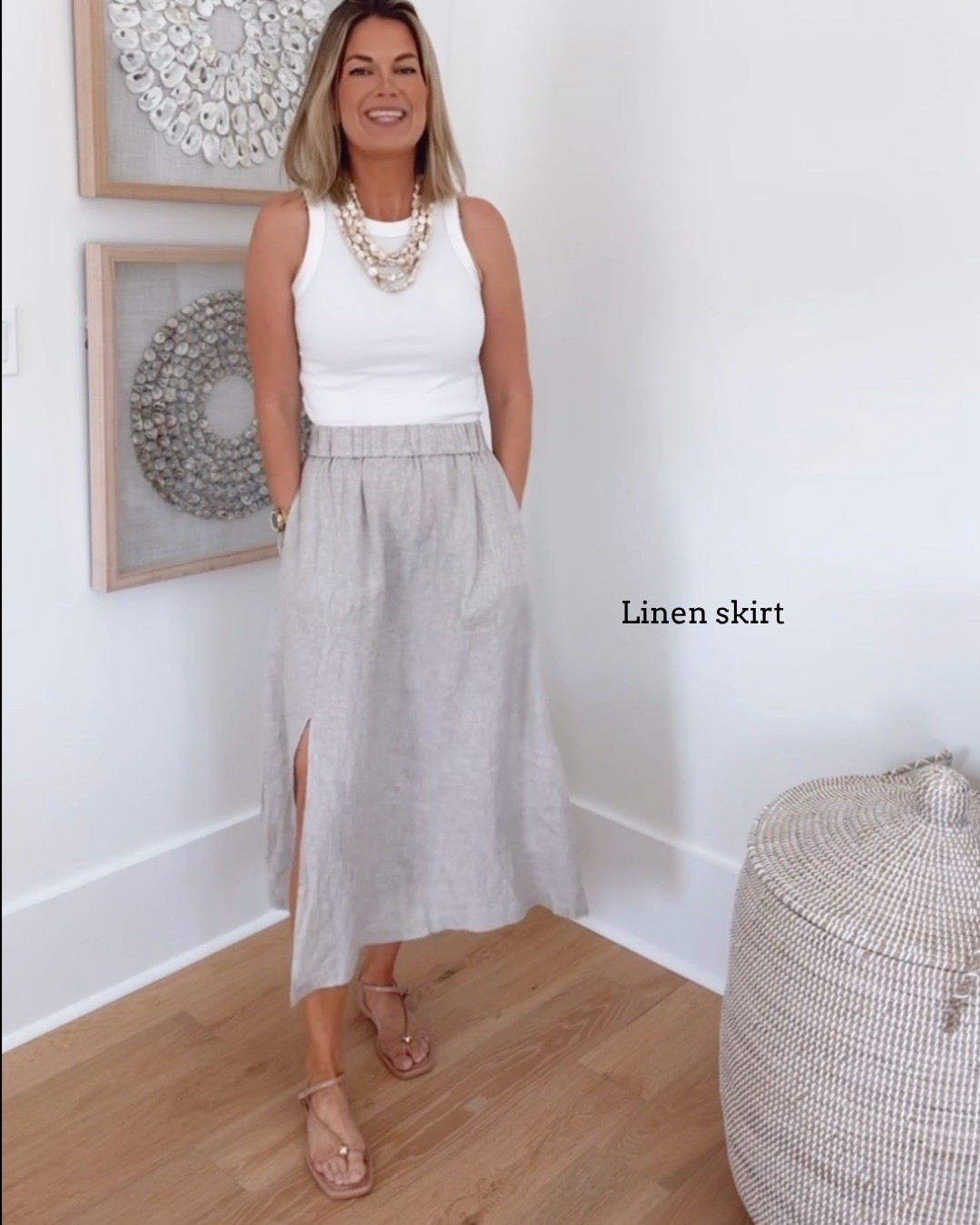 My go to natural fiber linen skirt 🙌🏻🙌🏻

#LTKootd #LTKdayinmylife #LTKmomlife
