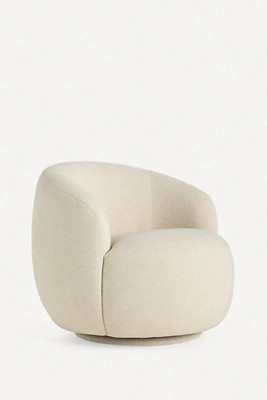 Cosette Linen Swivel Chair | Anthropologie (US)
