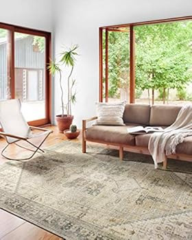 Loloi II Skye Collection SKY-13 Natural / Sand, Traditional 7'-6" x 9'-6" Area Rug | Amazon (US)