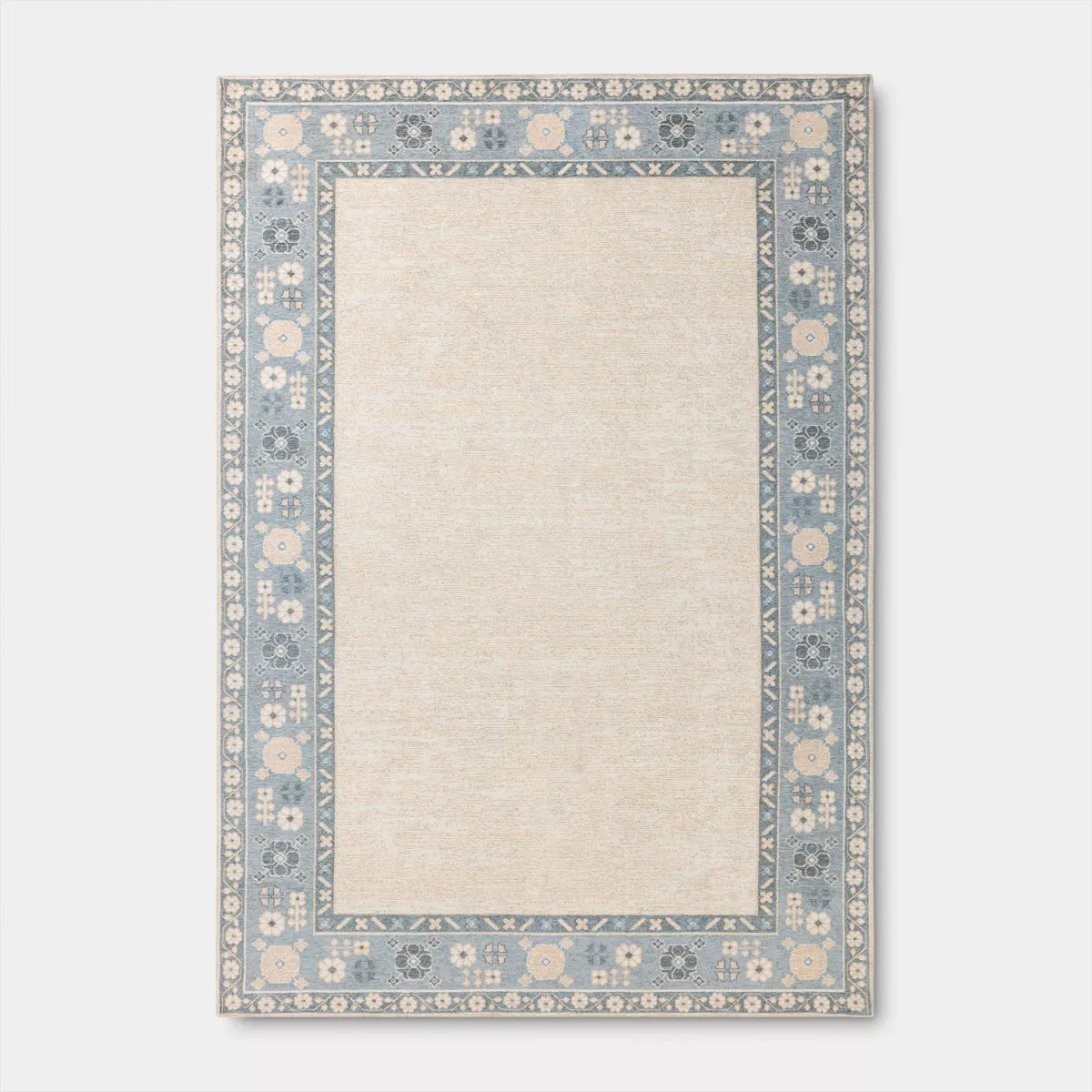 7'x10' Border Area Rug Blue | Target