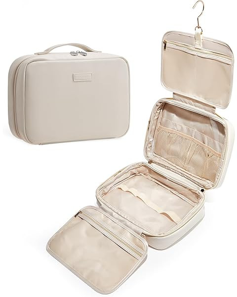 Mossio Hanging Toiletry Bag - Large Cosmetic Makeup Travel Organizer for Men & Women with Sturdy ... | Amazon (US)
