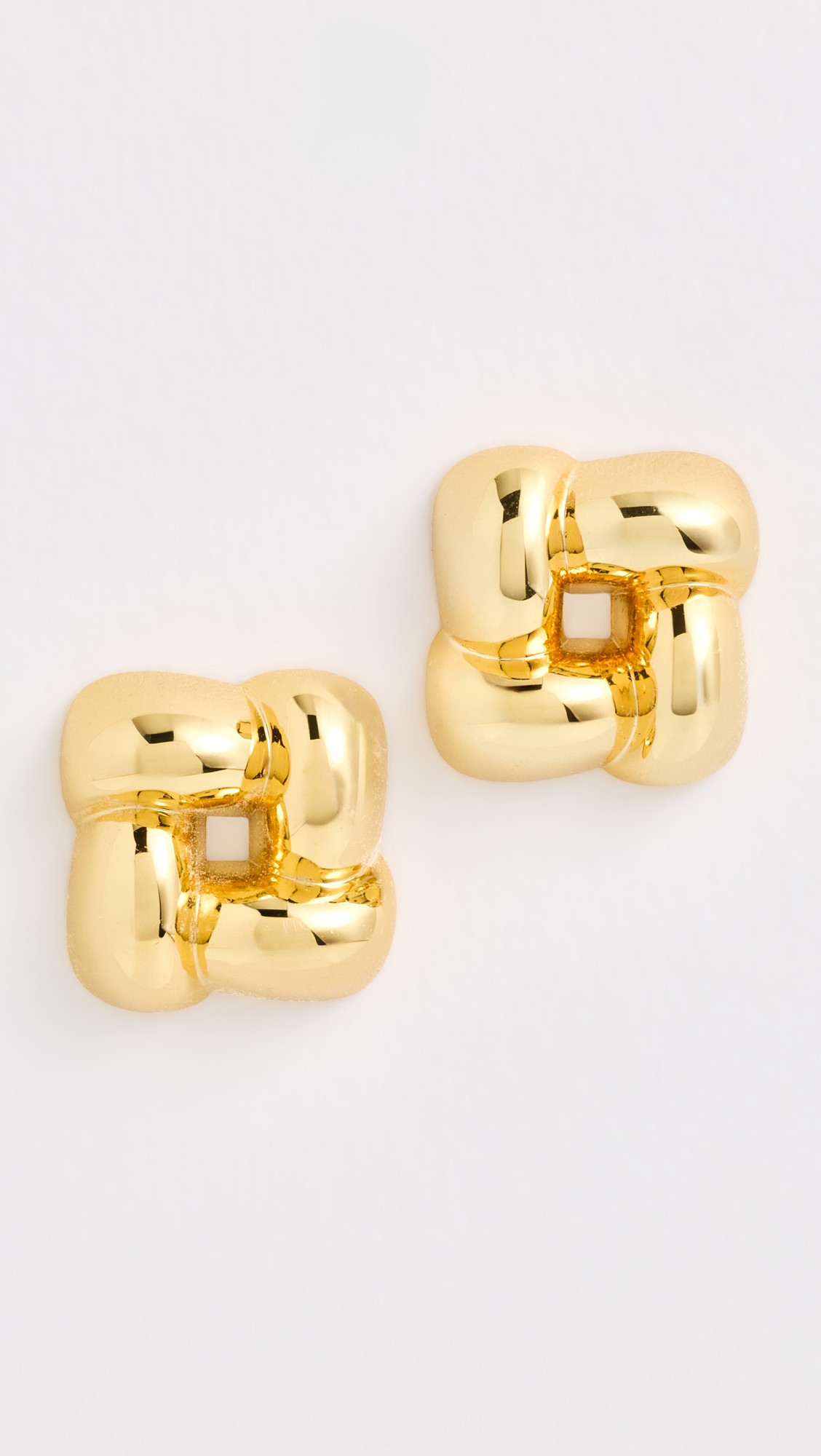 JENNY BIRD Medium Woven Square Earrings High Polish Gold One Size | Shopbop