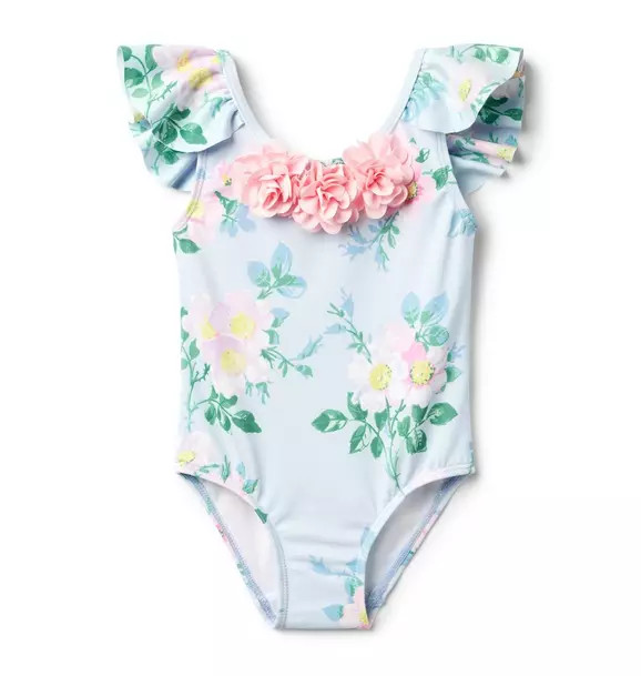 Recycled Floral Rosette Swimsuit | Janie and Jack