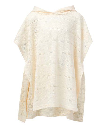 Cream Eyelet Hooded Cover-Up - Infant & Girls | Zulily