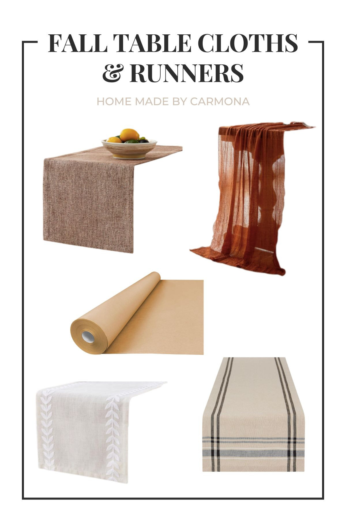 Fall tablecloths and table runners for the dinner centerpiece | Entertaining for fall with a few special tablescape options 

 #LTKSeasonal #LTKHome