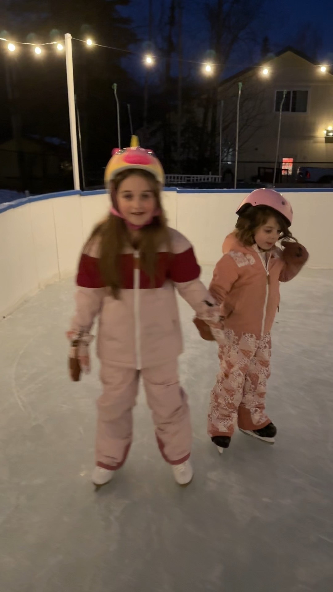 Skating party in the cutest snow gear 