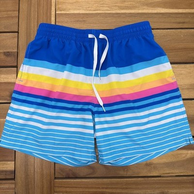 NWOT/Defect Chubbies The Newports 5.5" Swim Trunks Blue Multi Stripe Men's L | eBay US