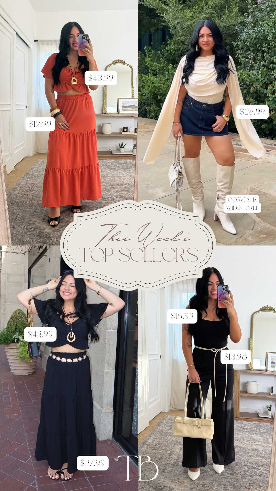 These have been selling like crazy this week!!!

wearing a size large

best sellers, two piece sets, midsize fashion, shapewear, accessories, ltkcon, dresses, shoes, tori block