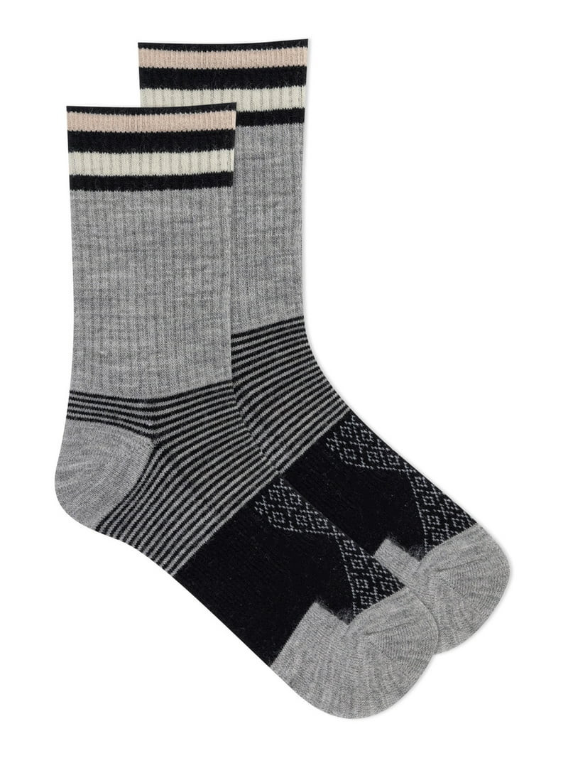 Ozark Trail Women's Merino Wool Blend Crew Hiking Socks, 1 Pack | Walmart (US)