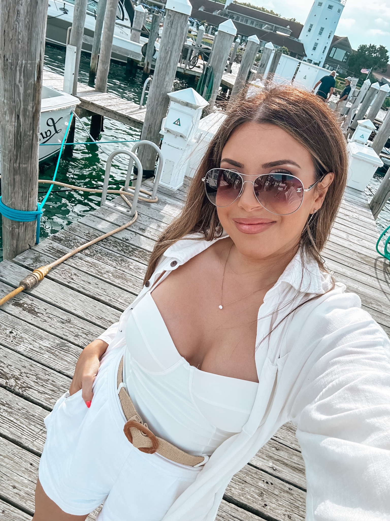 White summer outfit // Hampton look// montauk look // white swimsuit

#LTKunder50 #LTKswim #LTKunder100