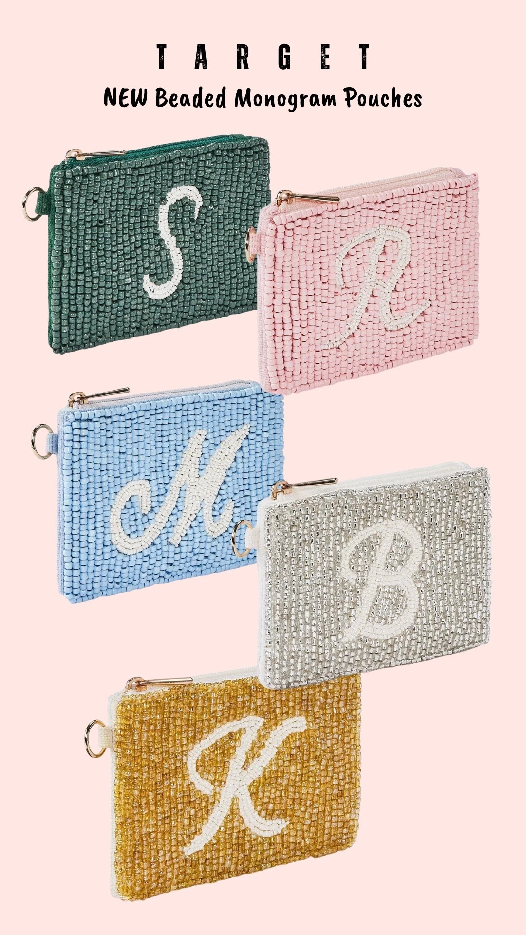 NEW beaded Monogram pouches arrived 😍 

#LTKU #LTKSeasonal