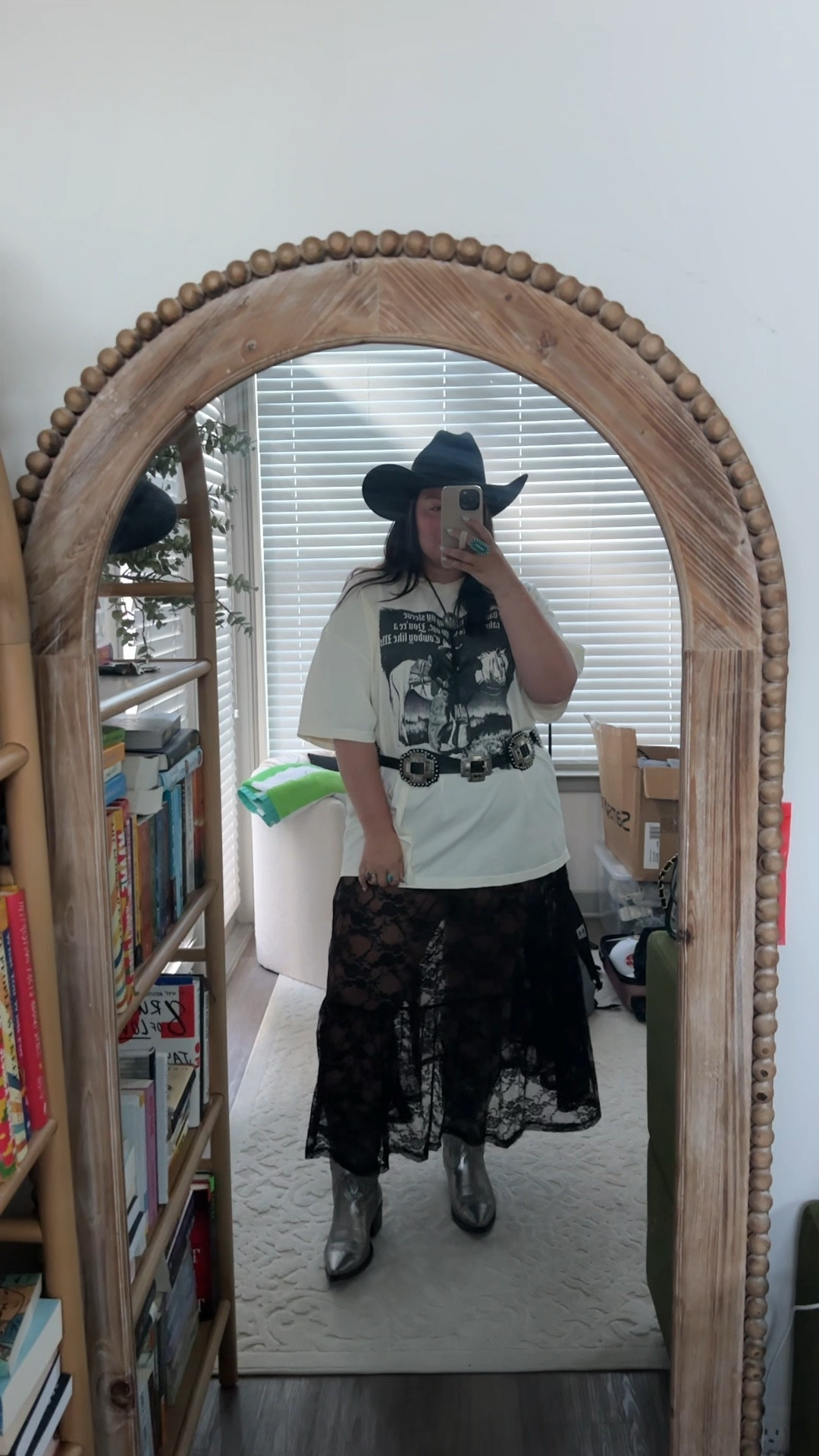 Night 3 CMA fest concert outfit trying out this oversized tee/skirt trend on a size 16! Wearing 1X in skirt and 2X/3X in tee! 

#LTKStyleTip #LTKFindsUnder100 #LTKPlusSize