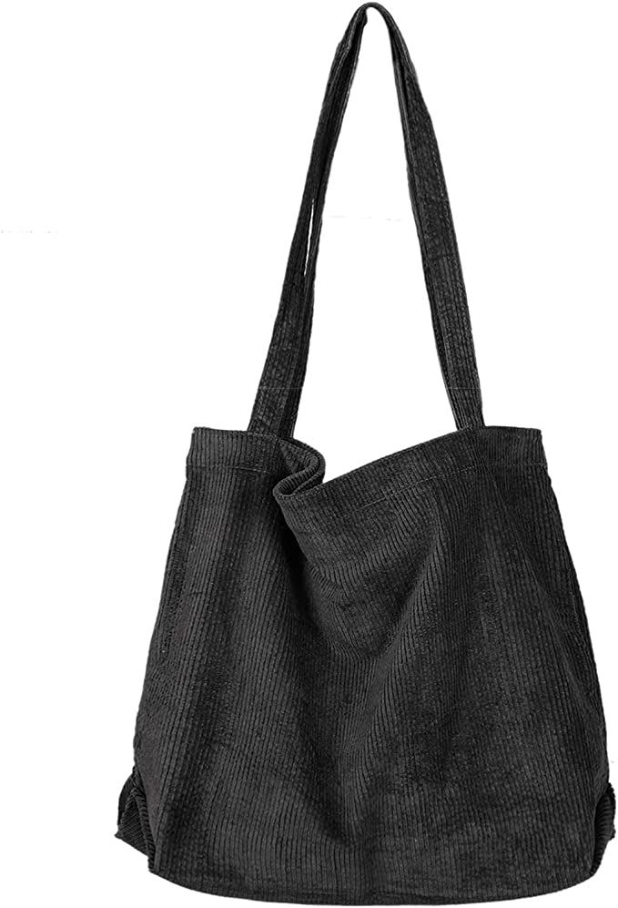 Women Corduroy Tote Bag, Etercycle Casual Handbags Big Capacity Shopping Shoulder Bag with Pocket... | Amazon (US)