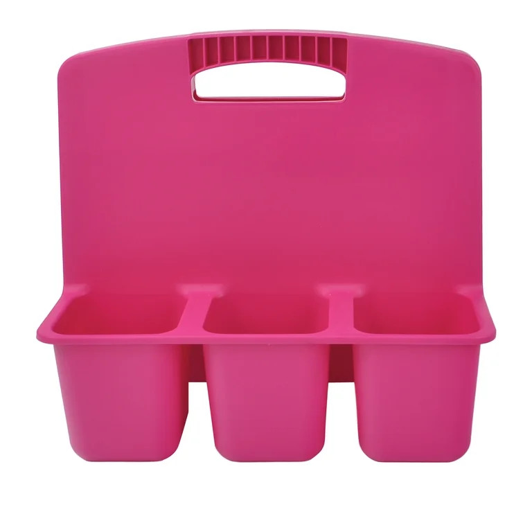 Pen+Gear 4-Compartment Plastic Supply Caddy Desk Organizer, Pink | Walmart (US)