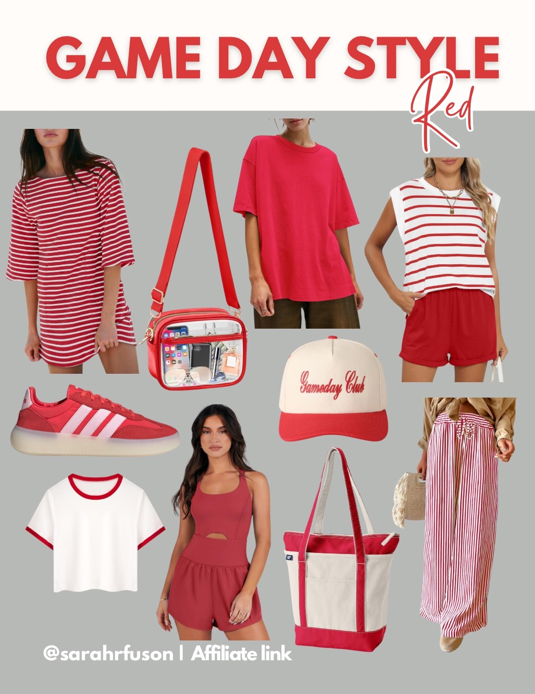 Red game day fashion ideas! 
•••
Game day outfit | game day fashion | game day accessories | red game day outfits | game day outfit inspiration | outfit inspo 

#LTKStyleTip #LTKMidsize #LTKFindsUnder50