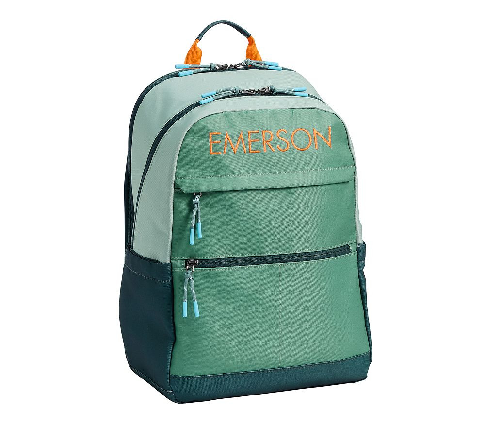 Mineral Green/Hunter Green Larkspur Backpack | Pottery Barn Kids