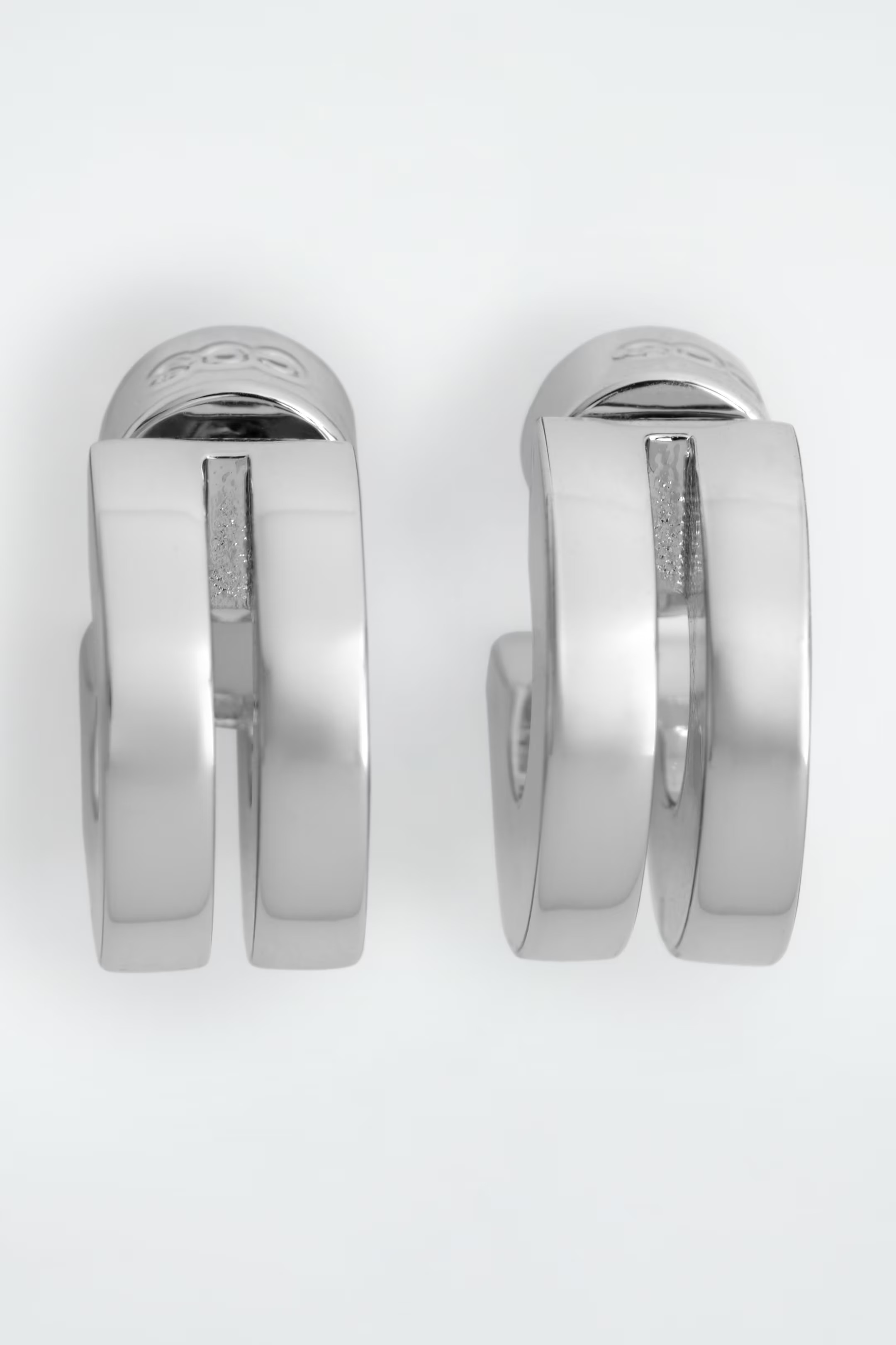 STACKED MINI HOOP EARRINGS - SILVER | COS UK