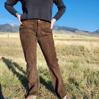 Santa Fe Leather Company Vintage Dark Brown Suede Pants | Etsy (US)